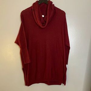 Burgundy Cowl Neck Sweater